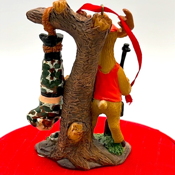 Funny Buck Deer hanging Hunter Christmas ornament comical - Picture 4 of 8